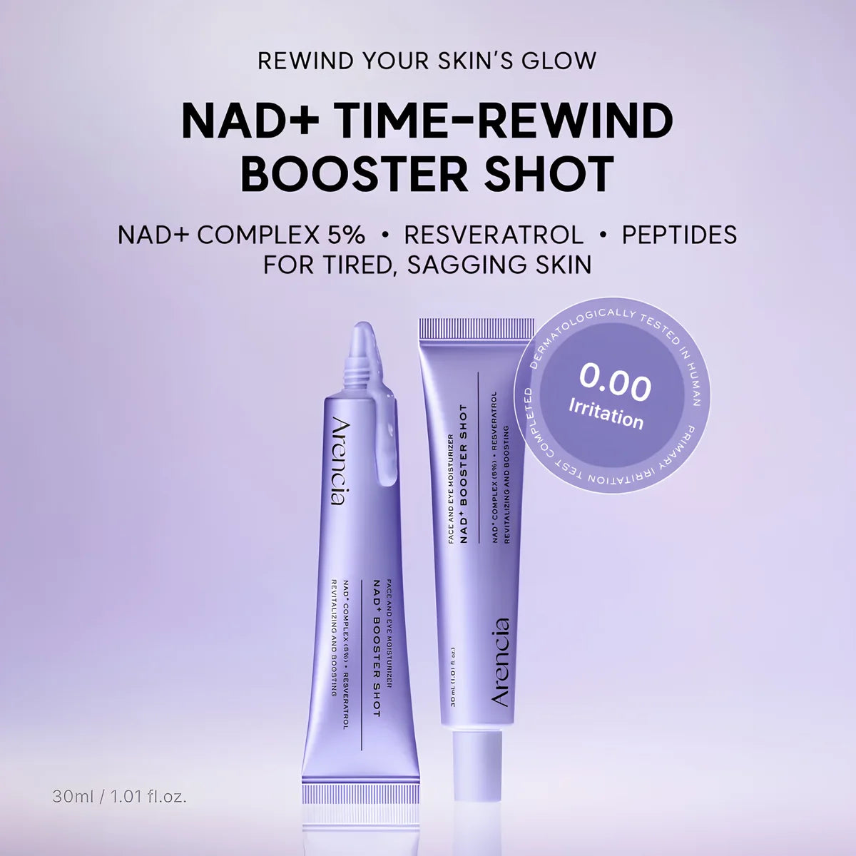 Arencia NAD+ Booster Shot Face & Eye Moisturizer - 30ml