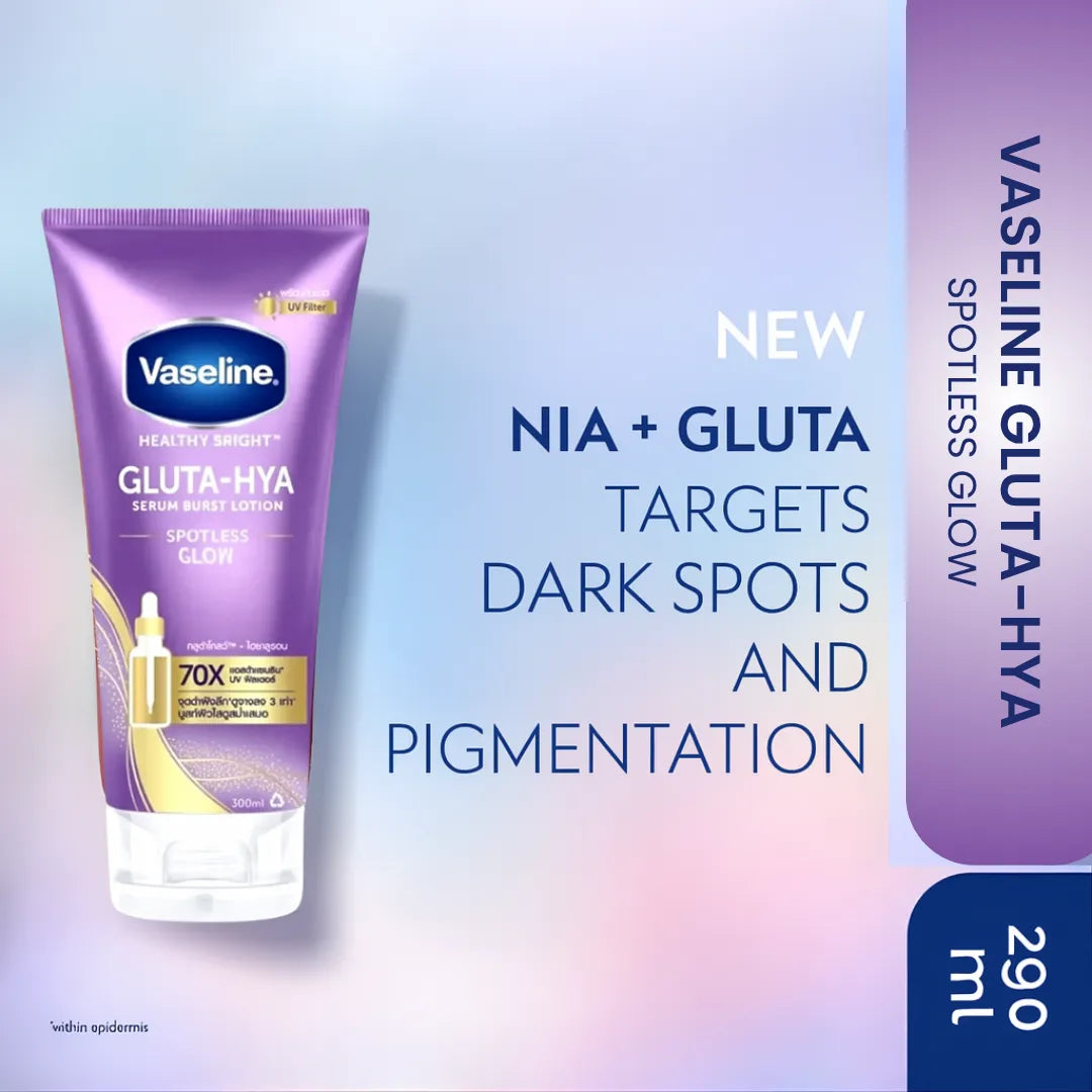 Vaseline Gluta-Hya Serum Burst Lotion Spotless Glow - Made in Thailand