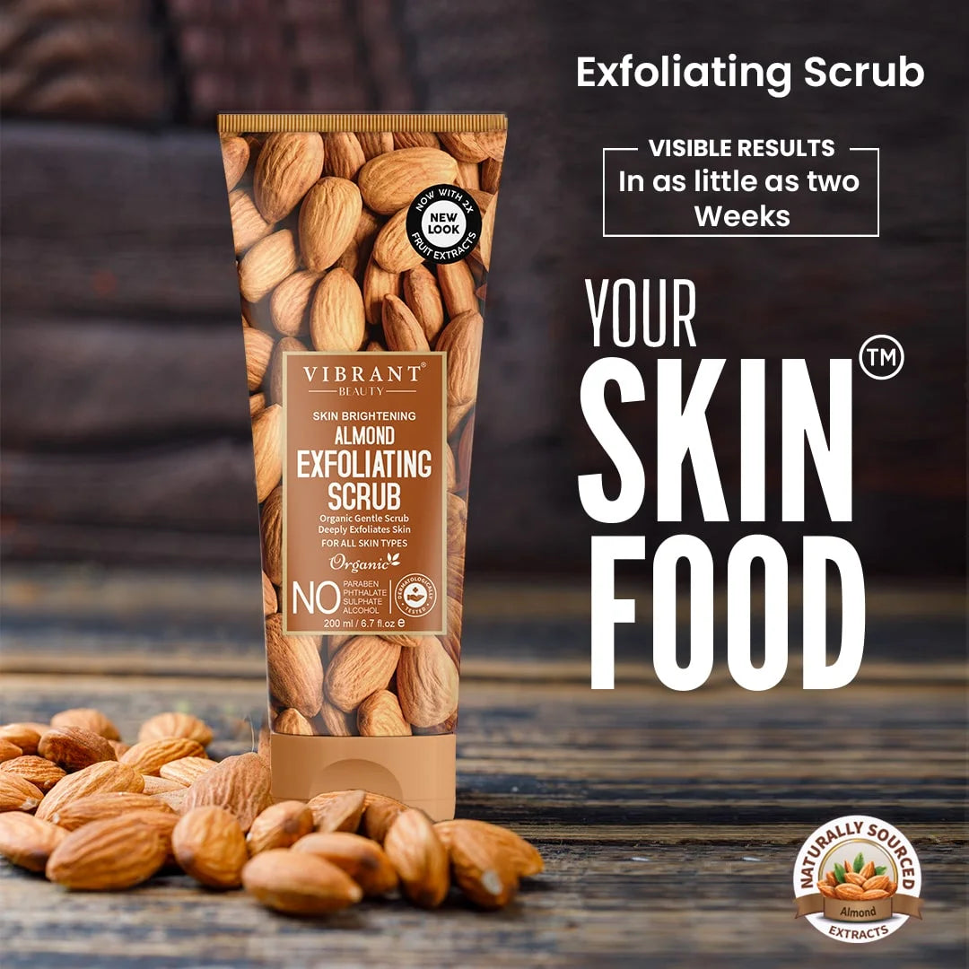 Vibrant Beauty Almond Exfoliating Scrub - 200ml