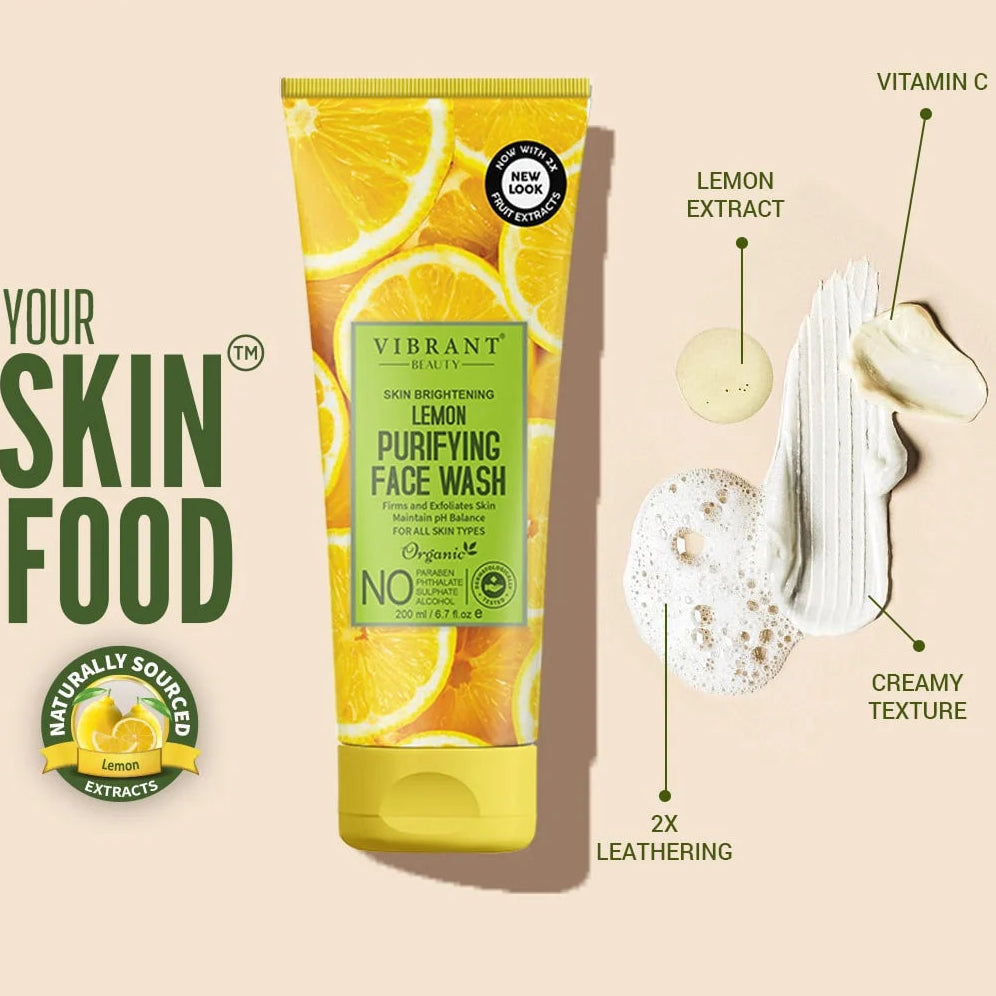 Vibrant Beauty Lemon Purifying Face Wash - 200ml