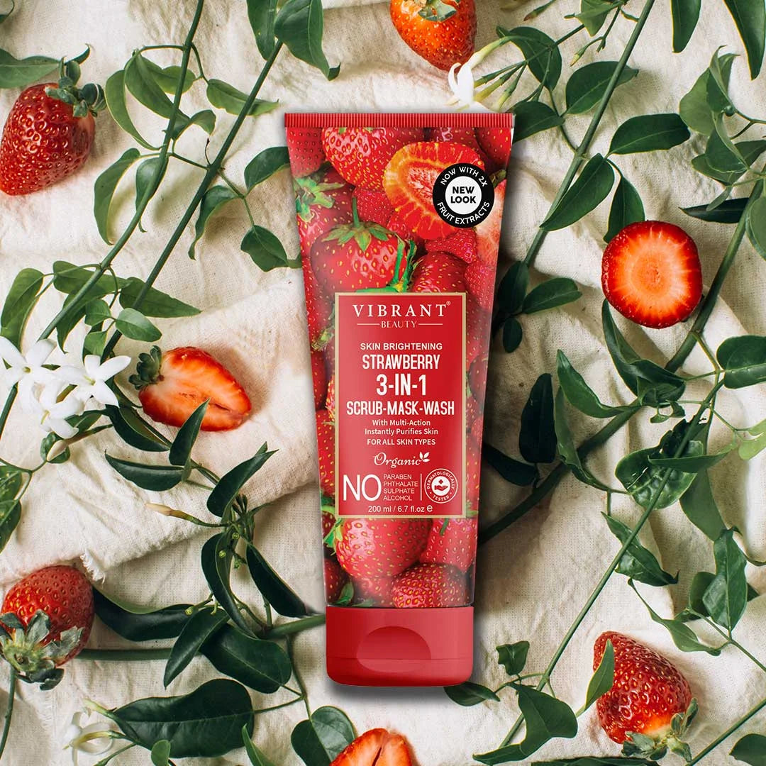 Vibrant Beauty Strawberry 3in1 Scrub-Mask-Wash - 200ml