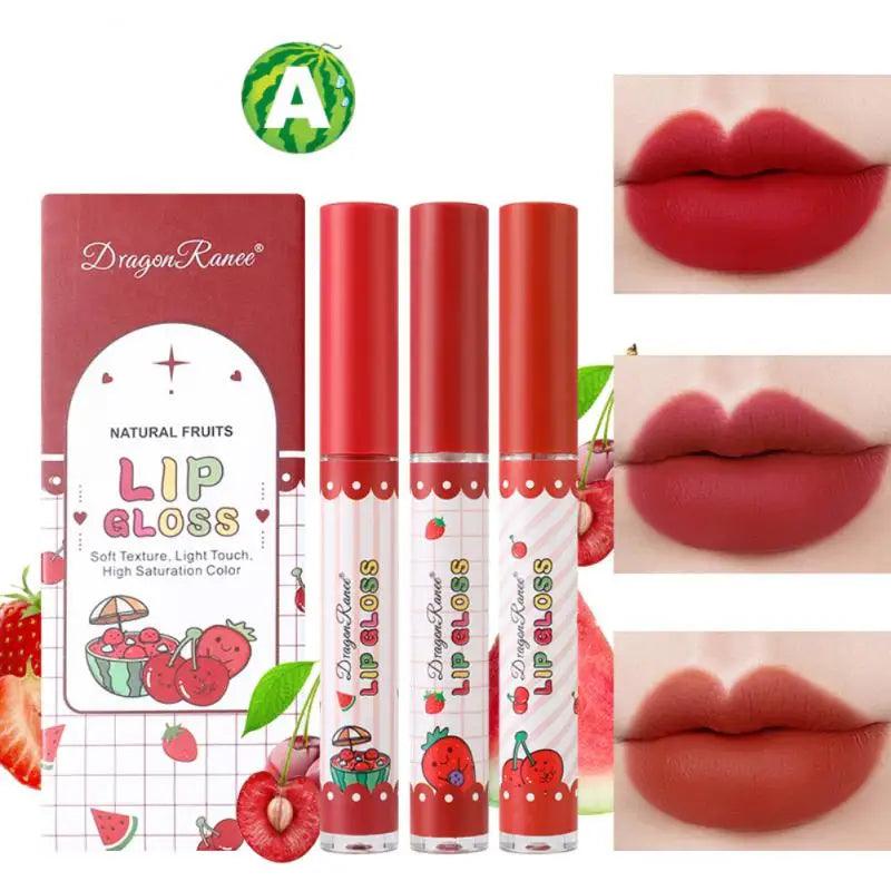Dragon Ranee Waterproof Long Lasting Lip Gloss Set - 3 Pcs