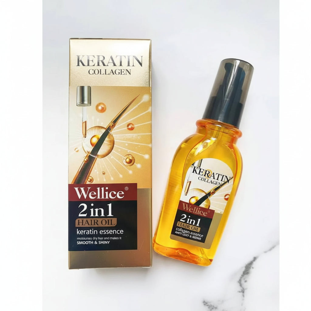 Wellice Keratin Collagen 2in1 Anti Hair Loss & Repair Hair Oil