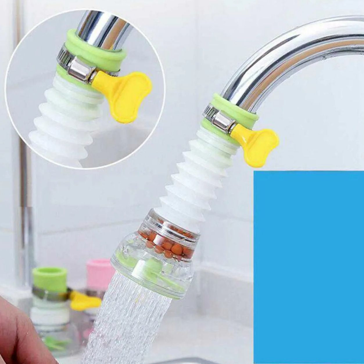New Fan Faucet with Clip – 360° Adjustable Flexible Kitchen Faucet Tap