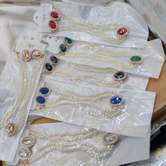 Pearl & Crystal Rhinestone Jewellery Set