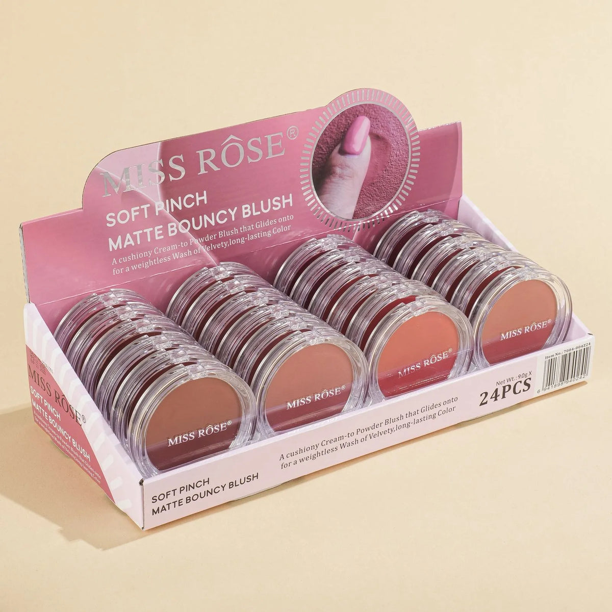 Miss Rose Soft Pinch Matte Bouncy Blush -  6pcs Set