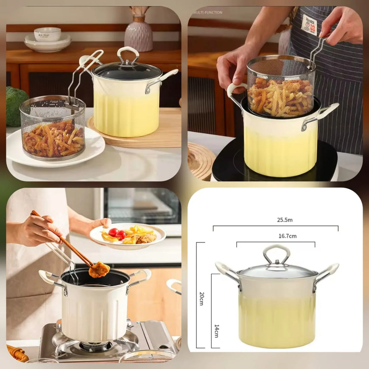 Premium Quality Deep Frying Pot - 3L