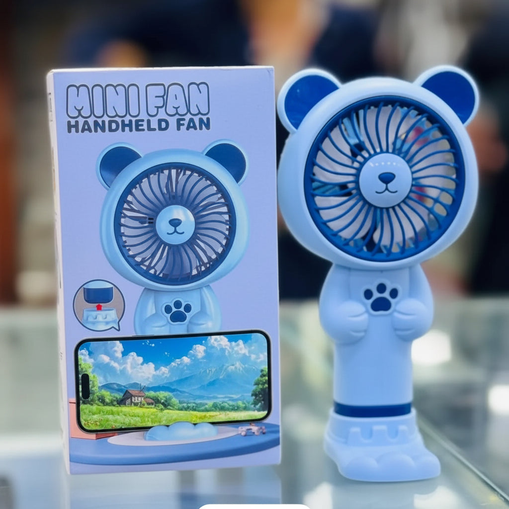Bear-Themed Mini Handheld Fan