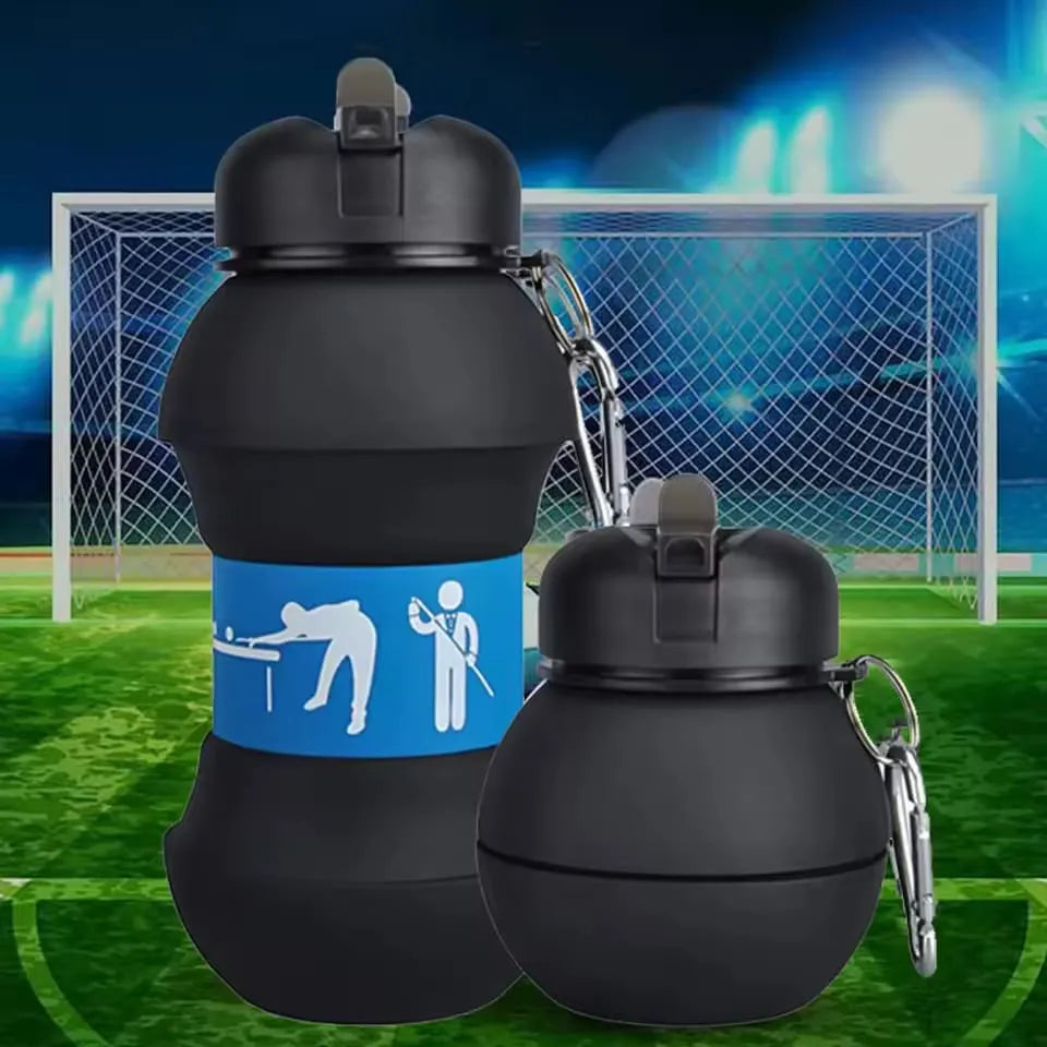 Silicone Foldable Sports Billiards Ball Water Bottle