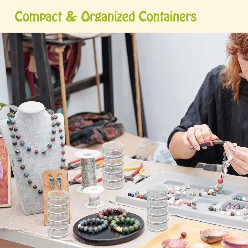5-Piece Stackable Airtight Clear Plastic Storage Containers with Screw Lids - Each Set