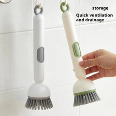 360° Rotating Kitchen Dish Cleaning Brush with Push Soap Dispenser - Each