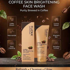 Flicka Professional Coffee Skin Brightening Face Wash