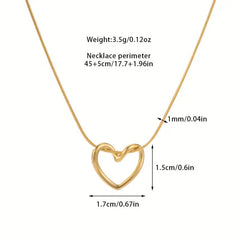 Open-Heart Pendant Necklace