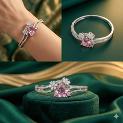 silver-tone Rose Pentagon Prestige Bangle bracelet - Each