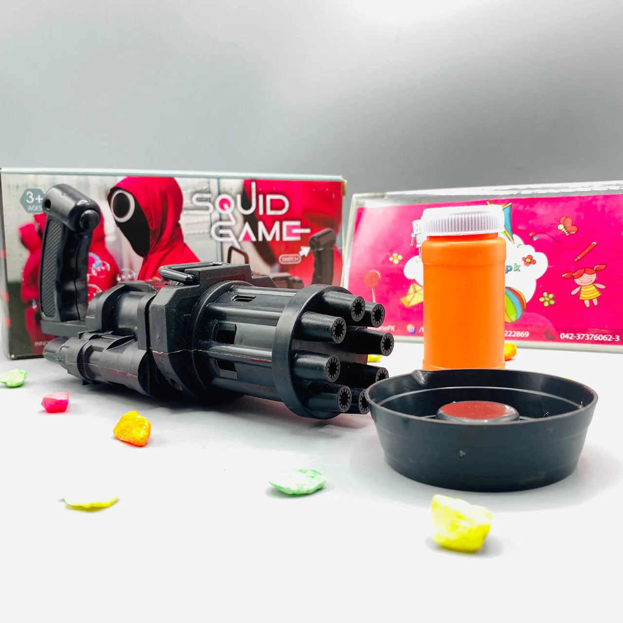 8-Hole Bubble Gun Machine - Massive Bubble Gattler Toy gun