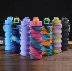 Creative Portable Silicone Folding Sports Water Bottle - 500ml - Each