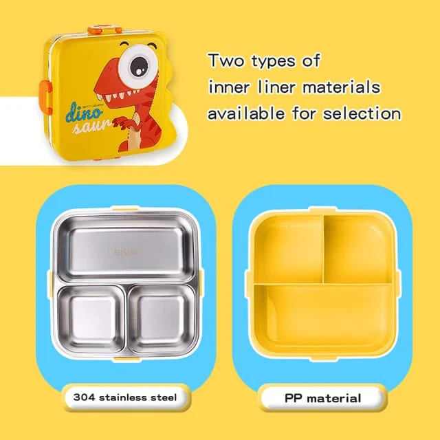 Kids Lunch Box– Double Decker Leakproof Bento Box with Spoon