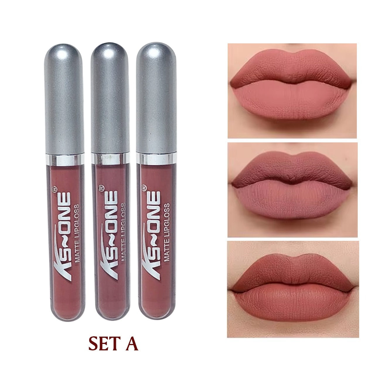 KS One Matte Lipgloss – 3-Piece Set