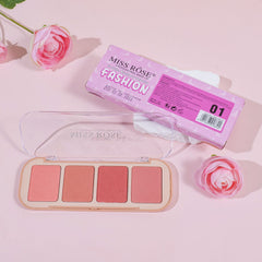 Miss Rose 4-Color Blush Palette – ButterBlend Formula for Smooth, Buildable Color