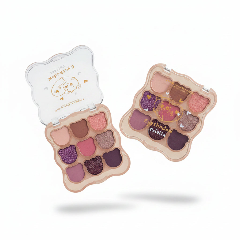 MSYAHO Cute Bear Eyeshadow Palette - 9 Colors