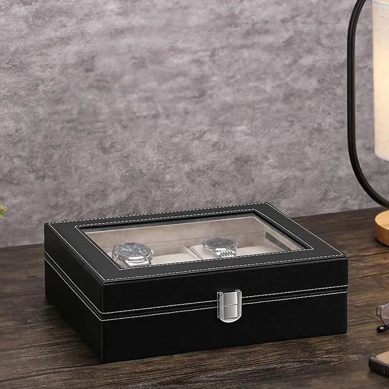 10 Slots Leather Box – Elegant Storage for Your  Collection
