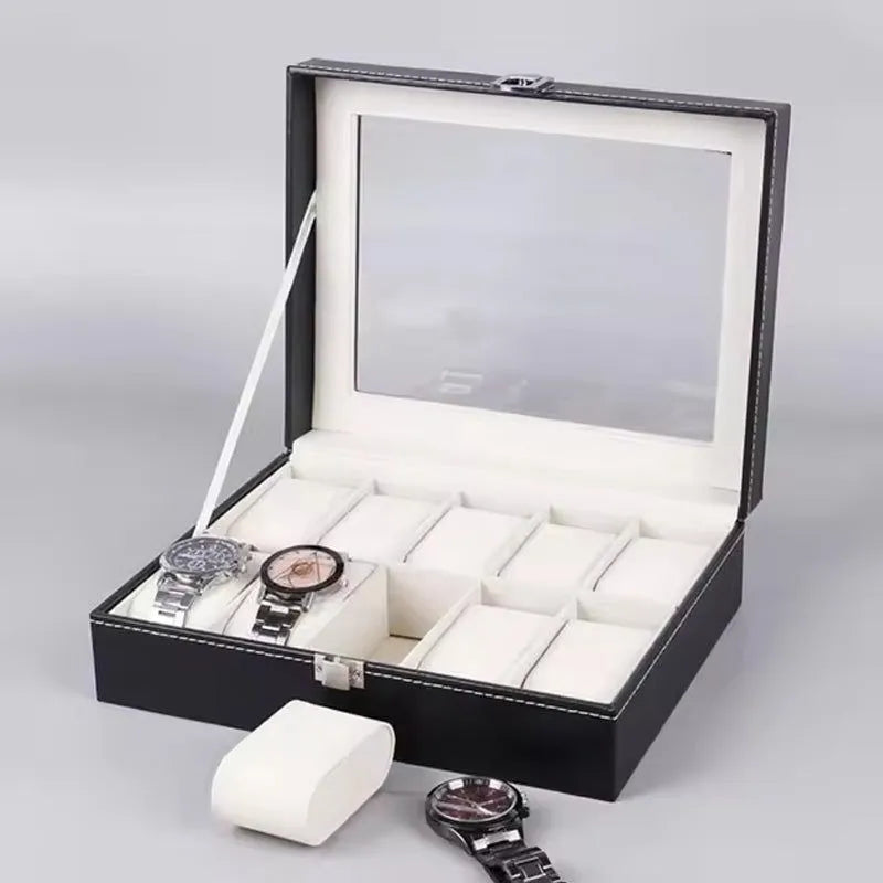 10 Slots Leather Box – Elegant Storage for Your  Collection