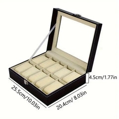 10 Slots Leather Box – Elegant Storage for Your  Collection