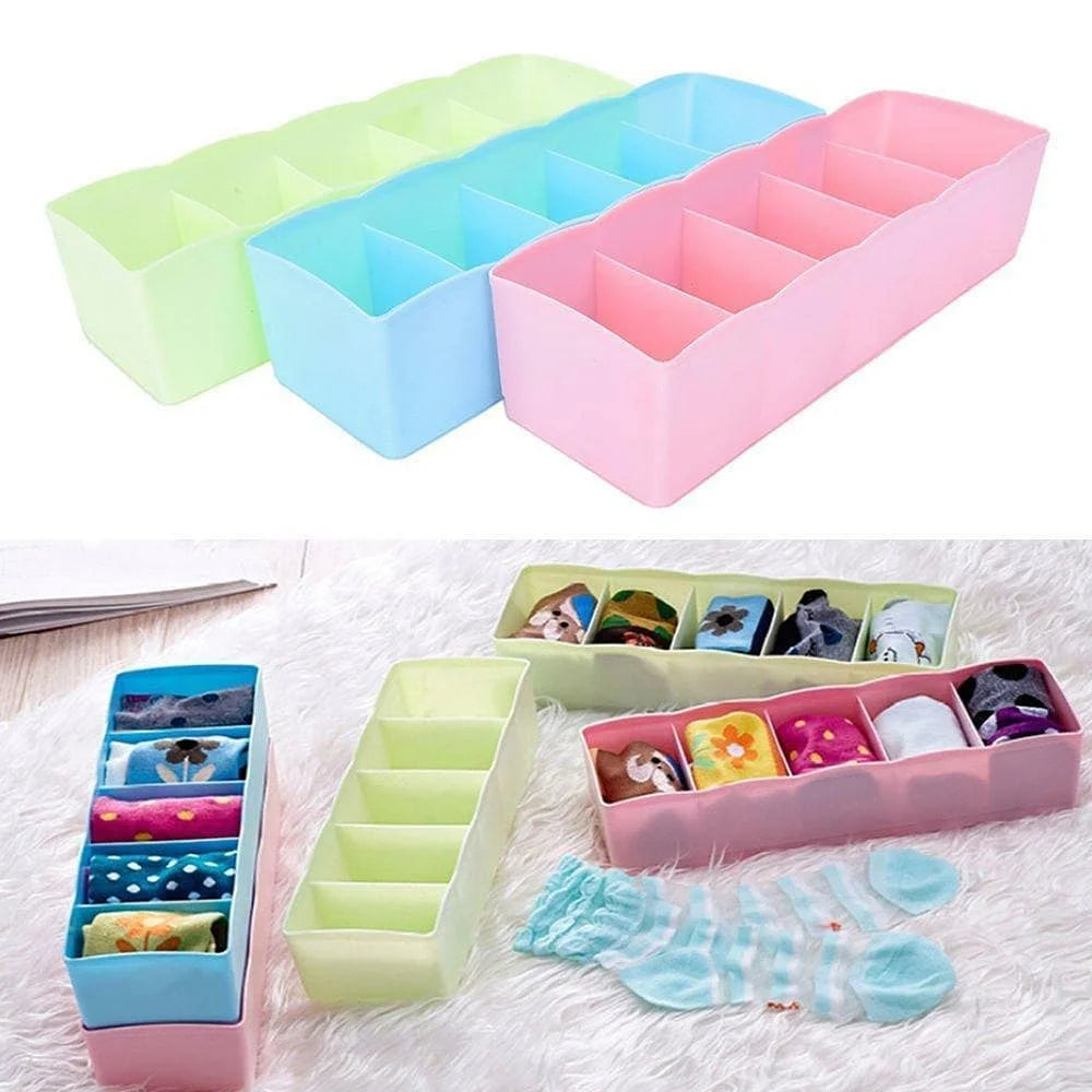 5 Grids Socks Storage Organizer - Each