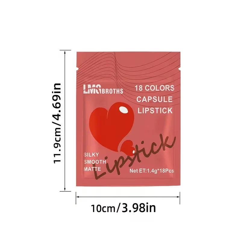 LMG Brothers Capsule Lipstick Set  - 18 Colors