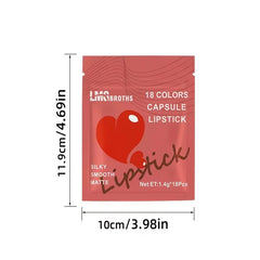LMG Brothers Capsule Lipstick Set  - 18 Colors