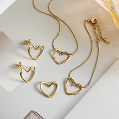 Golden Heart Jewelry Set