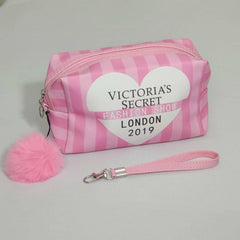Victoria Secret Makeup Carry Pouch With Bow Keychain - Each