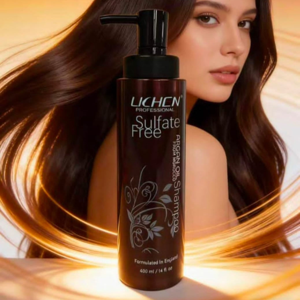 Lichcn Professional Sulfate free Argan Oil Shampoo formulated by italy - 400ml