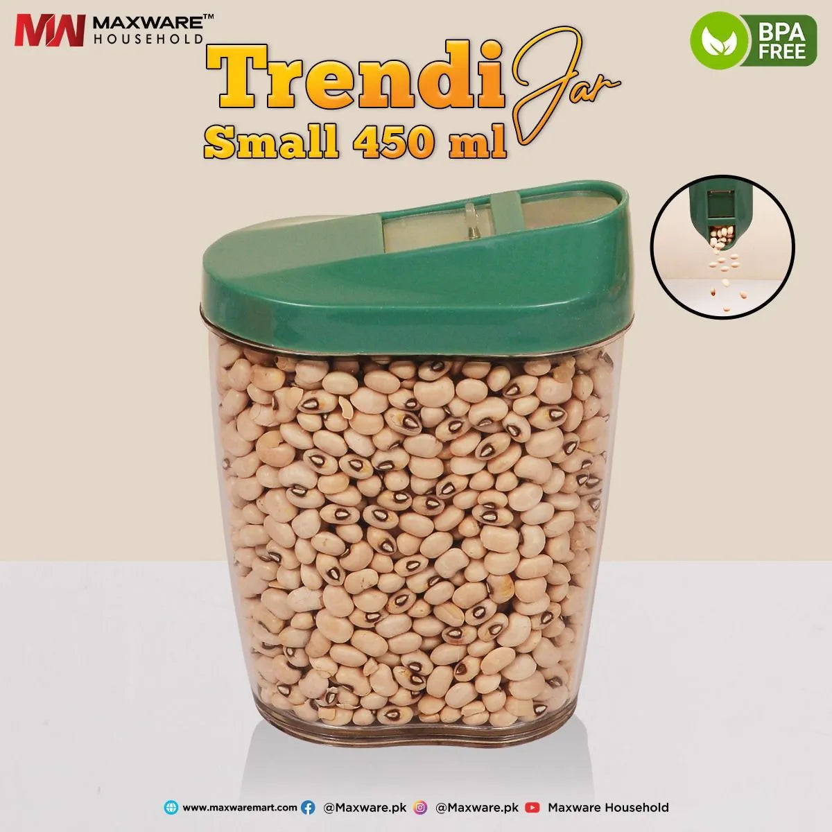 Maxware Household Trendi Jar - 450ml
