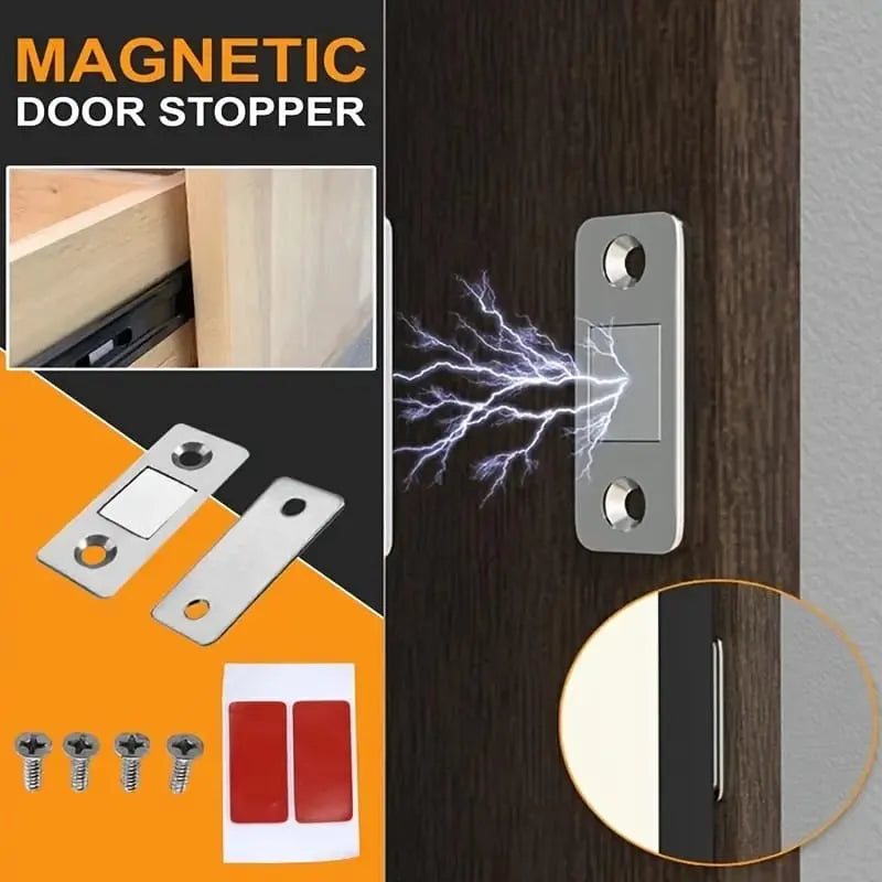 2PCS Magnetic Cabinet Catches – Strong Magnetic Door Latch Set