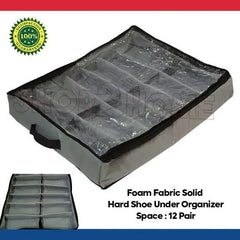 12-Pair Under-Bed Shoe Organizer – Space-Saving Shoe Storage Solution