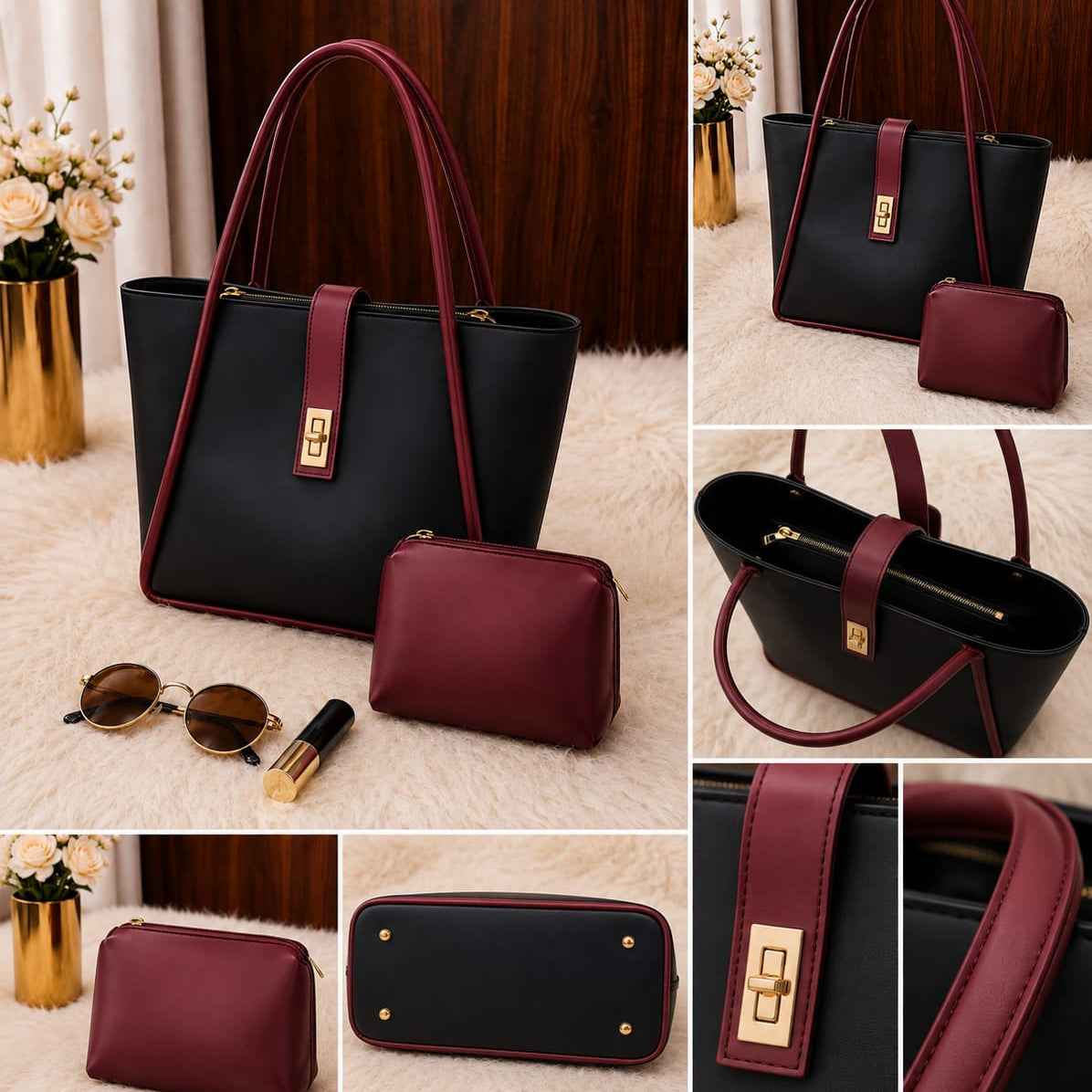 Women’s Two-Piece Tote Handbag Set