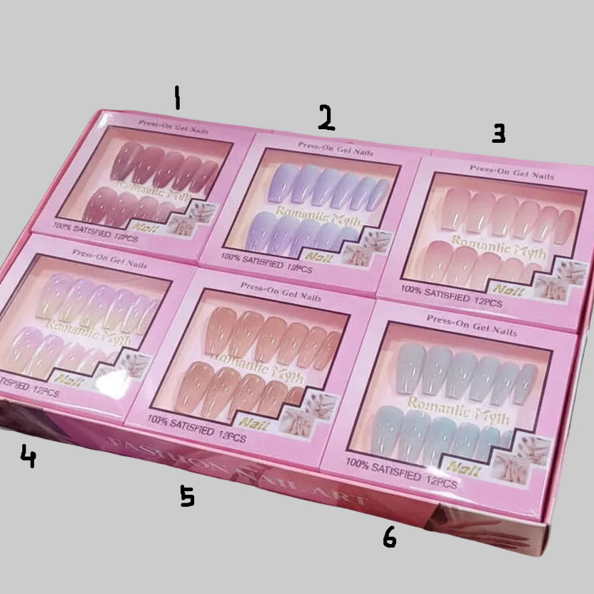 Romantic Myth Cat's Eye Press On Gel Nails - 12 Pcs