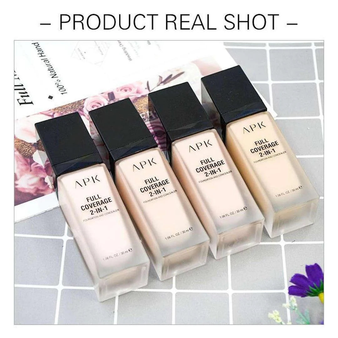 APK Full Coverage 2-in-1 Foundation & Concealer – 30ml