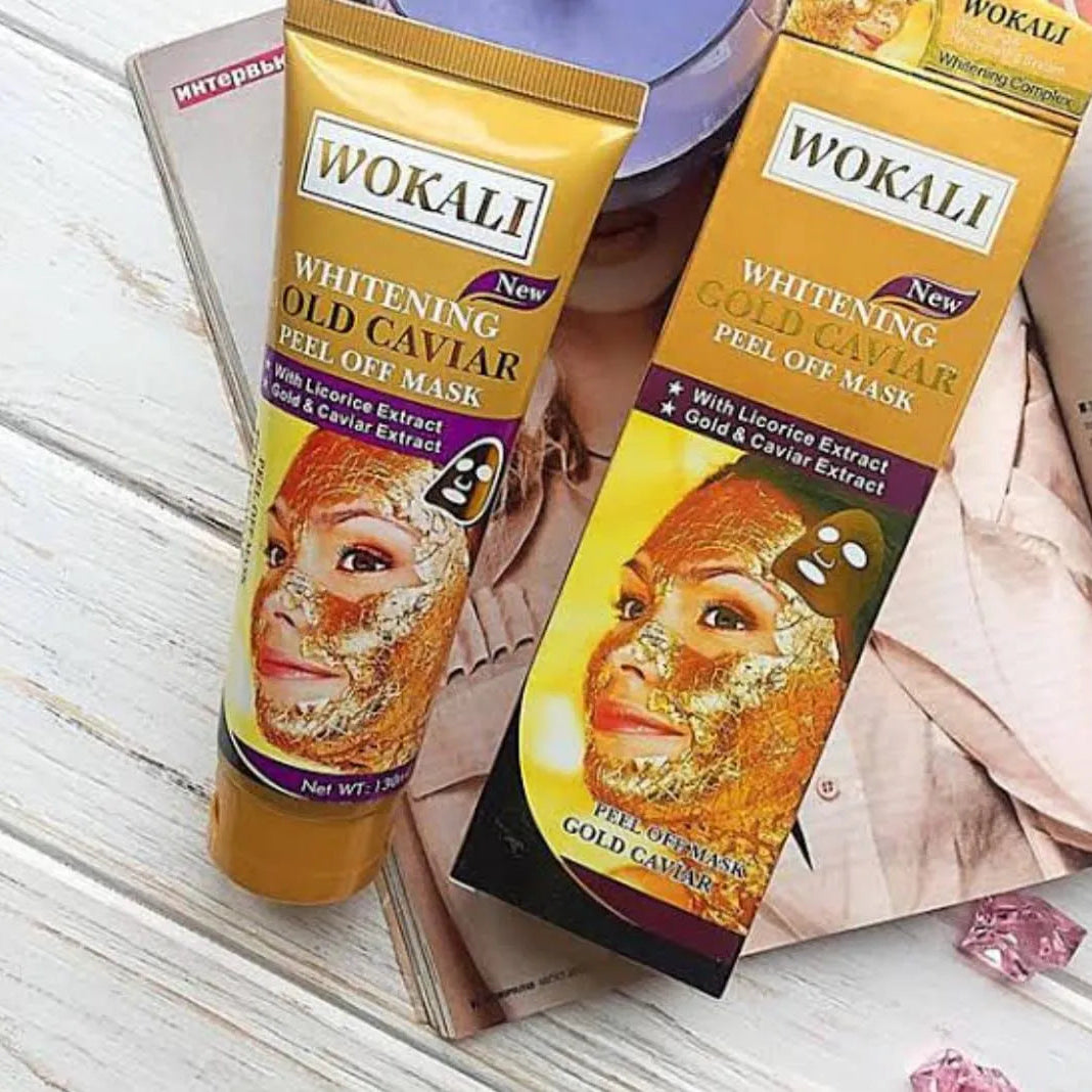 Wokali Whitening Gold Caviar Peel‑Off Mask – 130ml