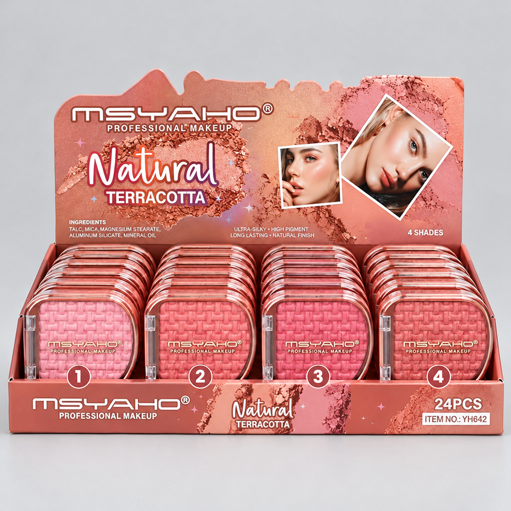 MSYAHO Natural Terracotta Baked Blush Set