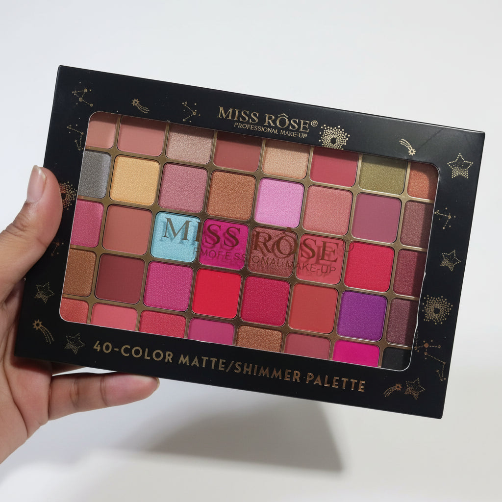 Miss Rose Professional Matte & Shimmer Eyeshadow Palette - 40 Color