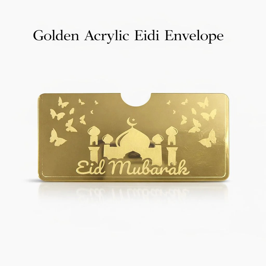 Golden  acrylic golden envelope