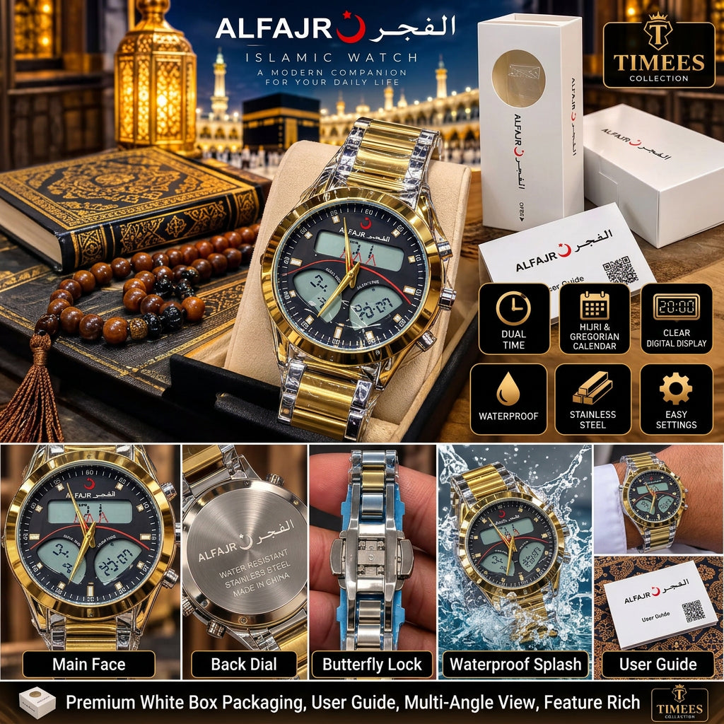 ALFAJR – PREMIUM ISLAMIC GENTS WATCH  - With Box