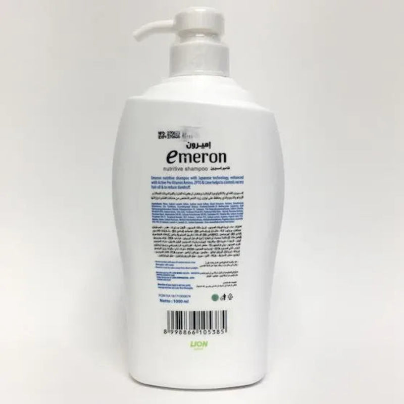 Emeron Nutritive Shampoo Anti Dandruff with ZPTO + Lime - 1000ml