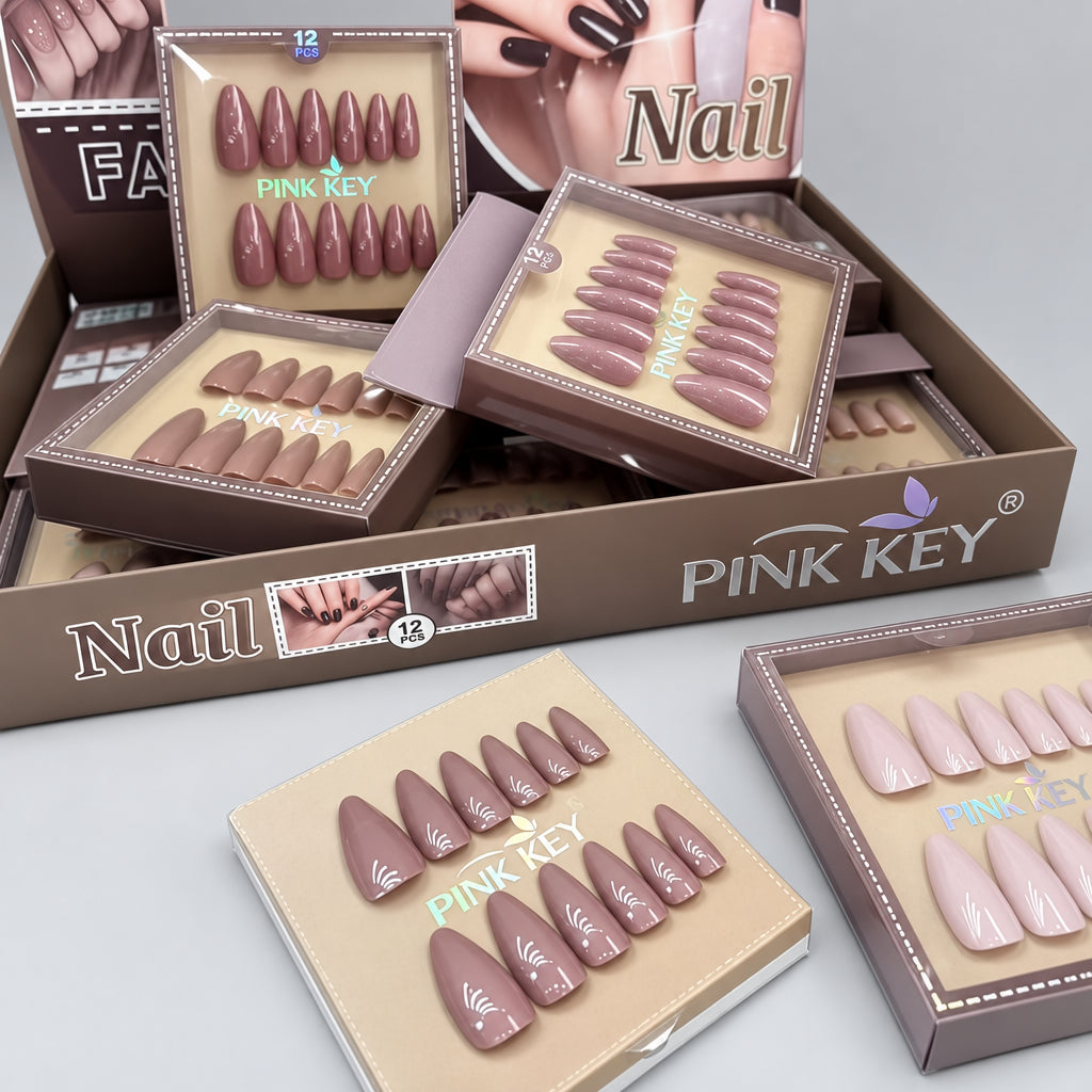 PINK KEY High End Press On Nails