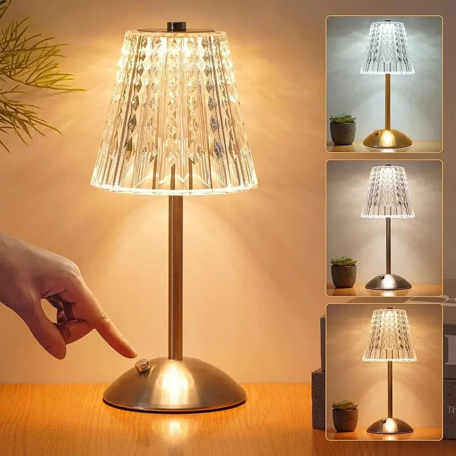 USB Charging Touch Diamond Table Lamp - Each