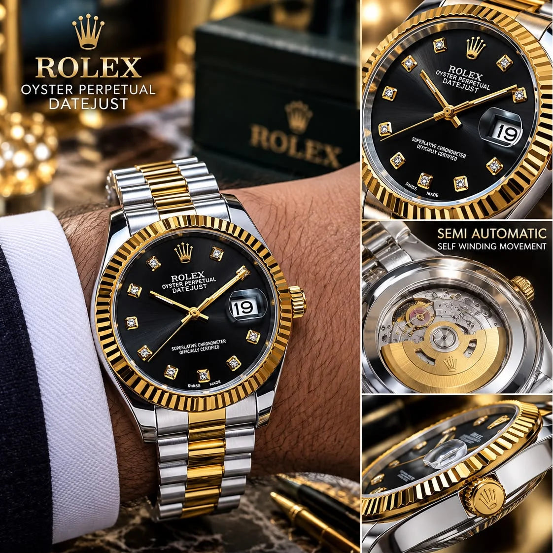 Rolex Datejust Two Tone Watch