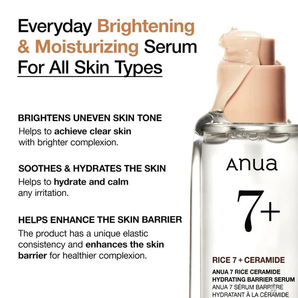 Anua Rice Ceramide 7 Hydrating Barrier Serum - 50ml