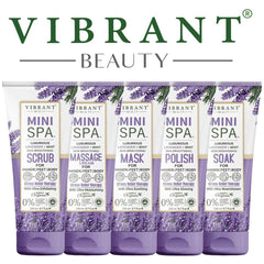 Vibrant Beauty Mini Spa Lavender + Mint Manicure Pedicure Kit - 200ml